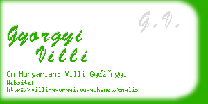 gyorgyi villi business card